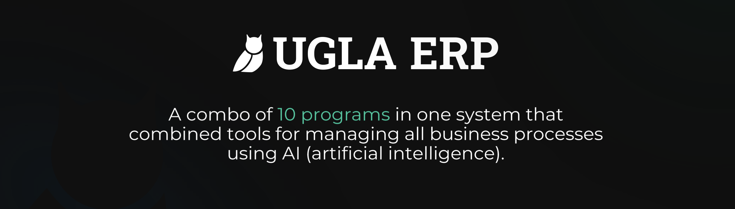 UGLA ERP - Інвестиційний український стартап